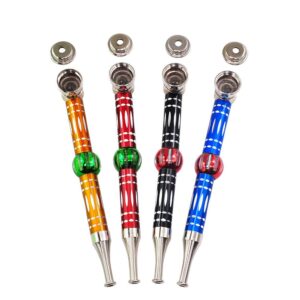 Detachable Stripe Metal Pipe | Weed Pipes For Sale | Free NZ Shipping