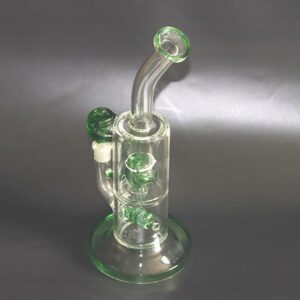 11" Green Inline Percolator Glass Bong/Bongs For Sale | Free NZ Shipping