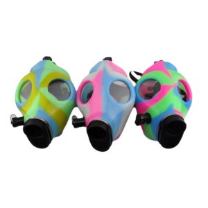 Luminous Silicone Gas Mask Bong w/ Acrylic Water Pipe | Free NZ Shipping