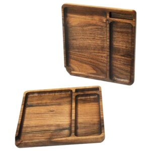 Walnut Wooden Large Smoke Rolling Tray For Sale | Free NZ Shipping