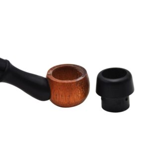Ebony Wooden Sherlock Pipe | Pot Pipes For Sale | Free NZ Shipping