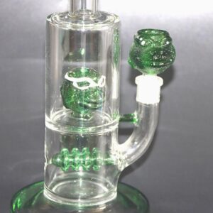 11" Green Inline Percolator Glass Bong/Bongs For Sale | Free NZ Shipping