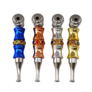 Colored Enamel Inlaid Metal Pipe | Pot Pipes For Sale | Free NZ Shipping