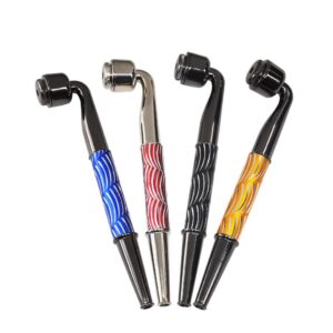 Wavy Stripe Metal Pot Pipe Cap | Weed Pipes For Sale | Free NZ Shipping
