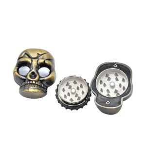 Skull Shape 2 Layer Metal Weed/Herb Grinder For Sale | Free NZ Shipping