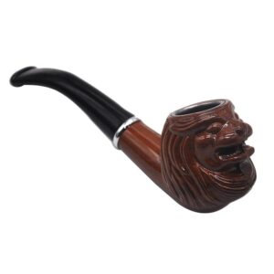 Brown Engraved Wooden Pot Pipe | Weed Pipes For Sale | Free NZ Shipping