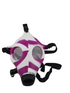 Two Tone Silicone Gas Mask Bong with Acrylic Skull Bong/Free NZ Shipping