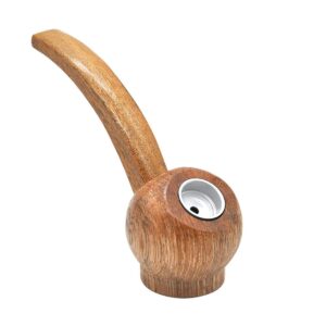 Curved Handle Wooden Weed Pipe/Pot Pipes For Sale | Free NZ Shipping