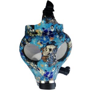 Color Printed Silicone Gas Mask Bong with Acrylic Bong | Free NZ Shipping