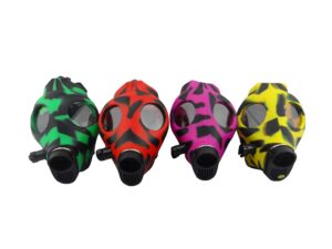 Two Tone Silicone Gas Mask Bong with Acrylic Skull Bong/Free NZ Shipping