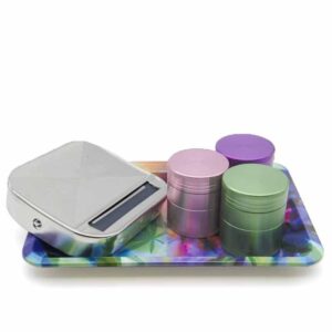 Tinplate Leaf Pattern Portable Rolling Tray For Sale | Free NZ Shipping