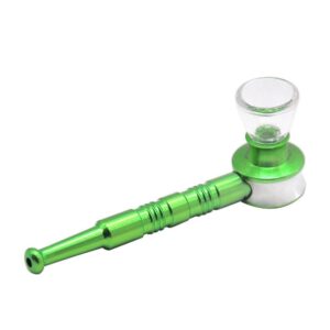 Thread Metal Pipe Glass Weed Bowl | Pipes For Sale | Free NZ Shipping