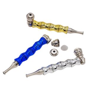 Bamboo Grip Metal Weed Pipe | Pot Pipes For Sale | Free NZ Shipping