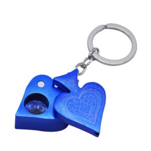 Key Chain Metallic Hearts Poker Portable Pipe For Sale | Free NZ Shipping