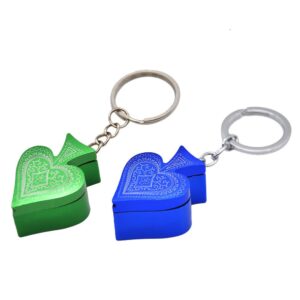 Key Chain Metallic Hearts Poker Portable Pipe For Sale | Free NZ Shipping