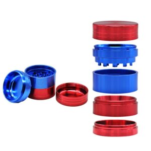 Mixed Color Design Aluminium Heavy Duty Herb Grinder With Storage 5 Layer 50Mm (2 Color)