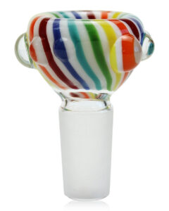 Noble Glass Medium Rainbow Cane Wrapped Soft Glass Bong | Water Pipes