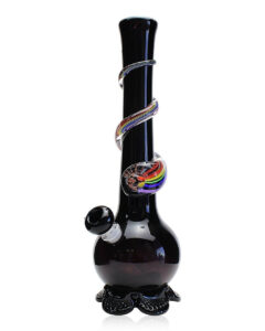 Noble Glass Medium Rainbow Wrapped Soft Glass Bong | Water Pipes