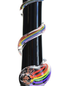 Noble Glass Medium Rainbow Wrapped Soft Glass Bong | Water Pipes