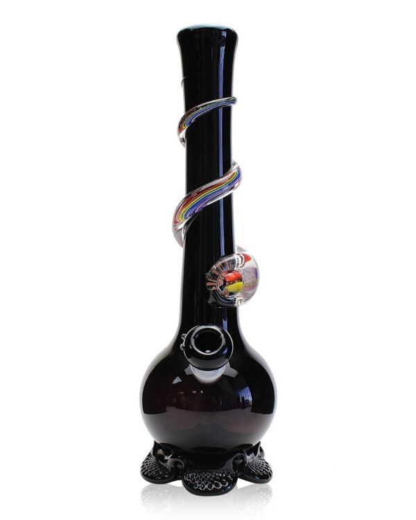 Noble Glass Medium Rainbow Wrapped Soft Glass Bong | Water Pipes