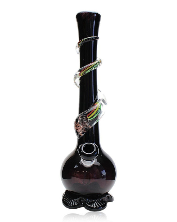 Noble Glass Medium Rasta Wrapped Soft Glass Bong/Water Pipes For Sale