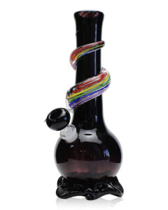 Noble Glass Small Rainbow Wrapped Soft Glass Bong | Water Pipes