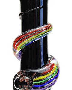 Noble Glass Small Rainbow Wrapped Soft Glass Bong | Water Pipes