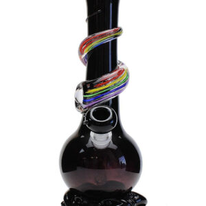 Noble Glass Small Rainbow Wrapped Soft Glass Bong | Water Pipes