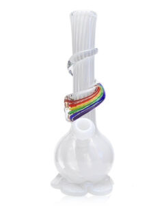Noble Glass Small Rainbow Wrapped Soft Glass Bong | Water Pipes