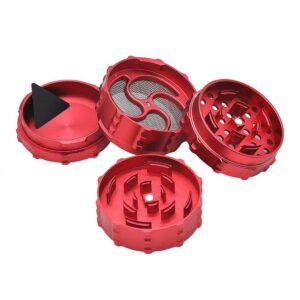 Notch Gear Novelty Aluminium 4-Layer Herb Grinder 60 Mm (4 Colors)
