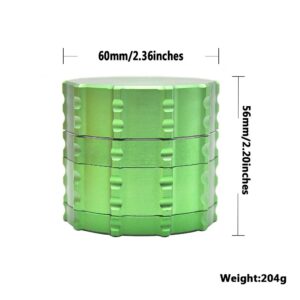 Notch Gear Novelty Aluminium 4-Layer Herb Grinder 60 Mm (4 Colors)