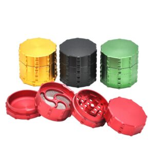 Notch Gear Novelty Aluminium 4-Layer Herb Grinder 60 Mm (4 Colors)