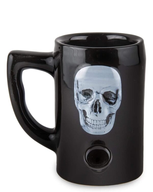 Skull Decal Pipe Mug | Weed Pipes | Smoking Bowl | Pot Pipes For Sale