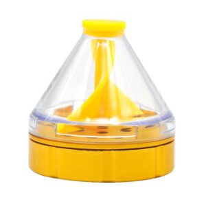 Pre-Roll Cone Herb Grinder With Transparent Storage 50 Mm - Gold