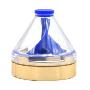 Pre-Roll Cone Herb Grinder With Transparent Storage 50 Mm - Light Gold
