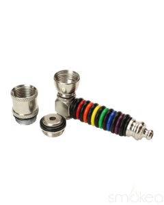 Big Pipe 2.75" Pride Fruit Stripe Big Bowl Metal Pipe | Marijuana Pipe