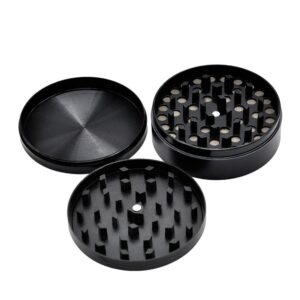 Puffing Bird Basic Herb Grinder 3 Layer Extra Large Black 100 Mm
