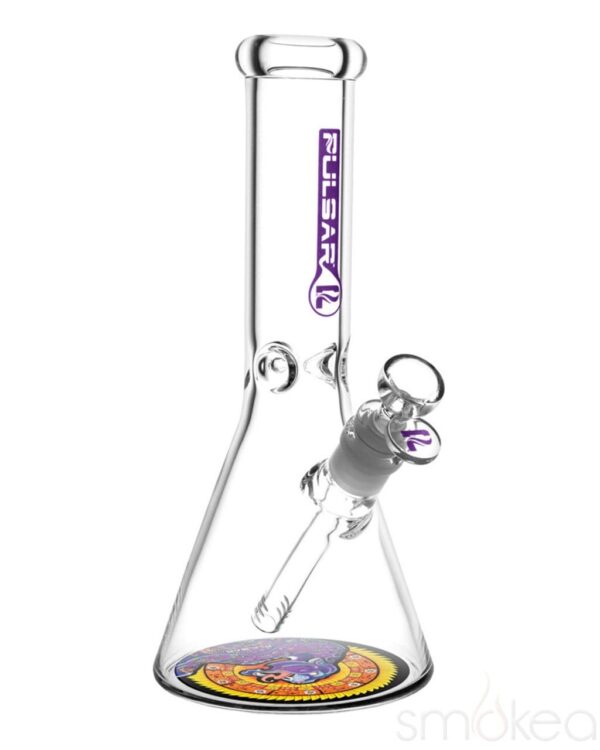 Pulsar 10" Psychedelic Jaguar Beaker Bong | Water Bongs For Sale