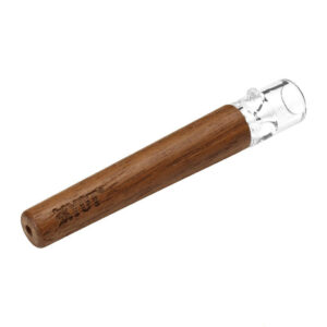 RYOT 12mm Large Wood One Hitter Bat w/ Glass Tip Pipe | Smoking Bowl