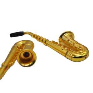 Saxophone Metallic Novelty Pipe For Sale | 420 Gifts | Free NZ Shipping