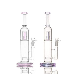 16 inch Glass Bong with Flower of Life perc to SOL Showerhead perc 18.8mm