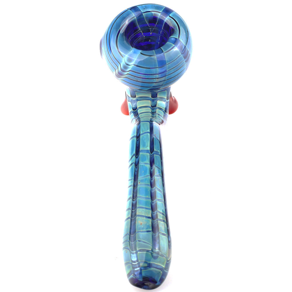 Blue Wrap Raked Sherlock Pipe | Weed Bowls For Sale | Free NZ Shipping