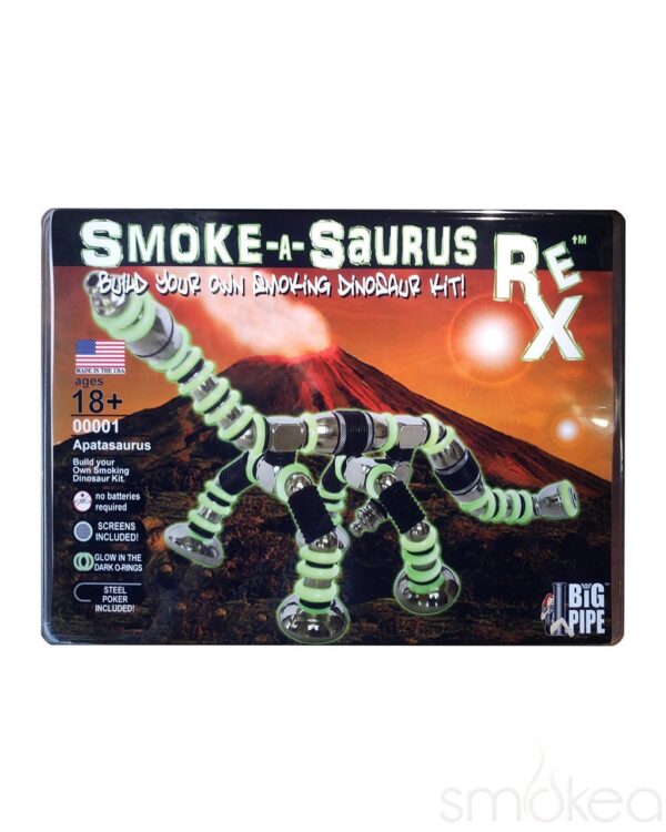 Big Pipe Smoke A Saurus Rex Metal Pipe Super Kit | Glass Smoking Bowl