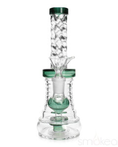 SMOKEA 8" Cut Glass Mini Bong | Glass Bongs | Water Pipes For Sale
