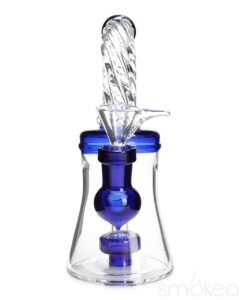 SMOKEA 8" Cut Glass Mini Bong w/ Bent Neck | Water Bongs For Sale