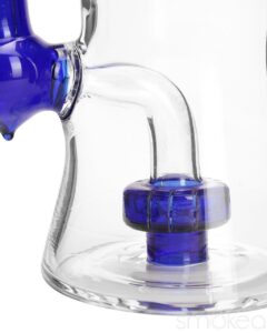 SMOKEA 8" Cut Glass Mini Bong w/ Bent Neck | Water Bongs For Sale