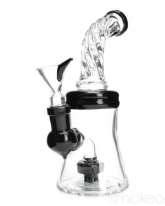 SMOKEA 8" Cut Glass Mini Bong w/ Bent Neck | Water Bongs For Sale