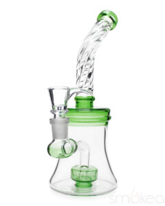 SMOKEA 8" Cut Glass Mini Bong w/ Bent Neck | Water Bongs For Sale