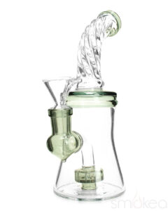 SMOKEA 8" Cut Glass Mini Bong w/ Bent Neck | Water Bongs For Sale