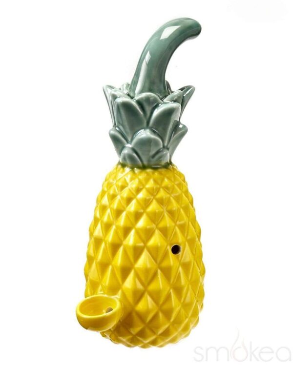 SMOKEA Ceramic Pineapple Pipe | Unique Glass Pipes | Bowl For Weed